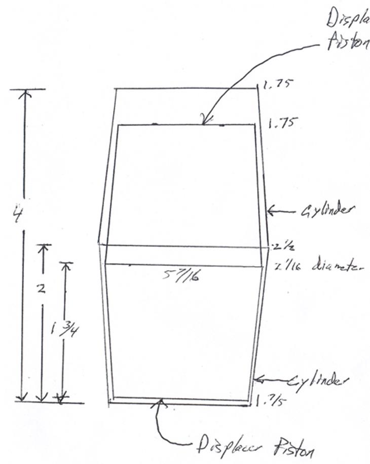 David Bird’s earliest surviving 2008 tapered/frustum engine sketch.